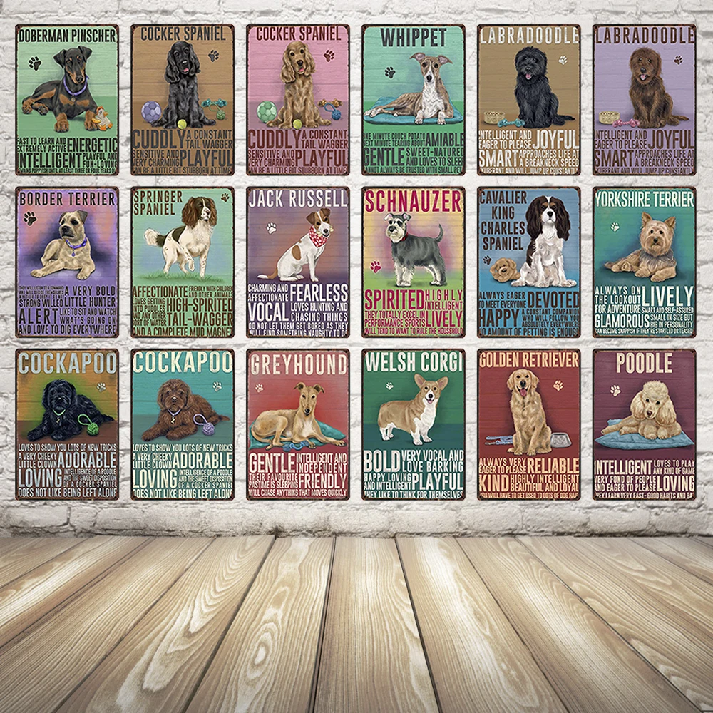 

[ Kelly66 ] ABOUT DOG Metal Sign Home Decor Pet Store Wall Art Painting 20*30 CM Size Dy25
