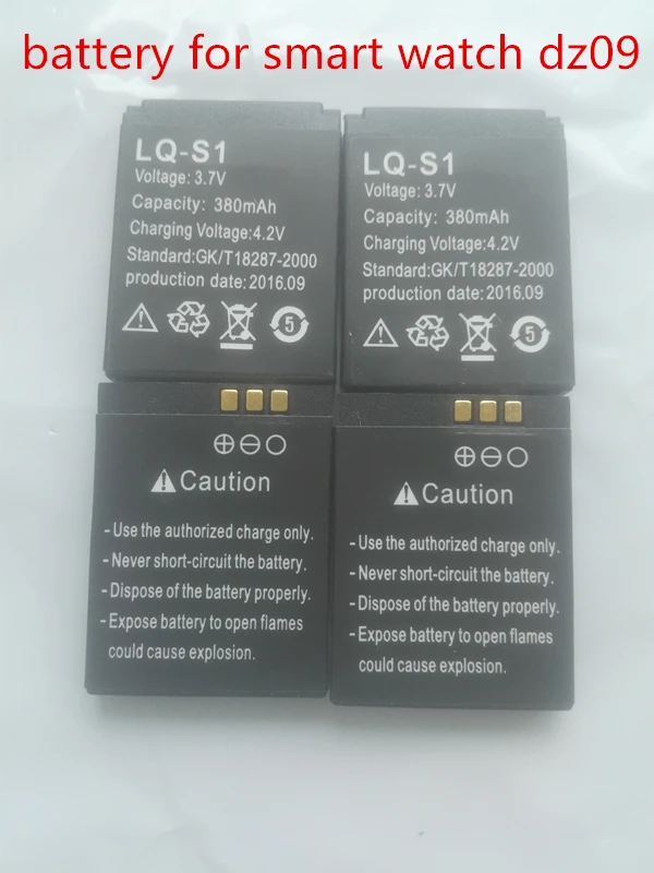 2016 Hot 2pcs lot Battery For Smart Watch dz09 font b SmartWatch b font Battery Replacement