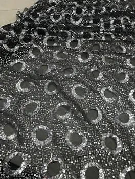 

DiuDiu-6.3419 embroidered Mesh Tulle fabric Factory price sequins Nigerian lace fabrics