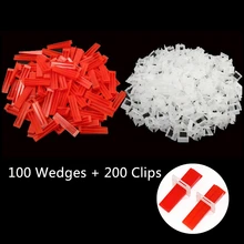 300 шт./компл. система выравнивания плитки выравнивание зажимы набор клиньев 200 зажимы+ 100 клинья для плитка настенная напольная прокладка
