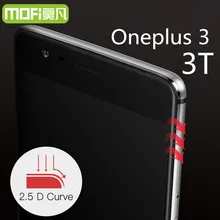 Oneplus 3 закаленное стекло MOFI оригинальный oneplus 3T защита экрана oneplus 3T стекло полное покрытие белый черный аксессуары 5,5 дюймов