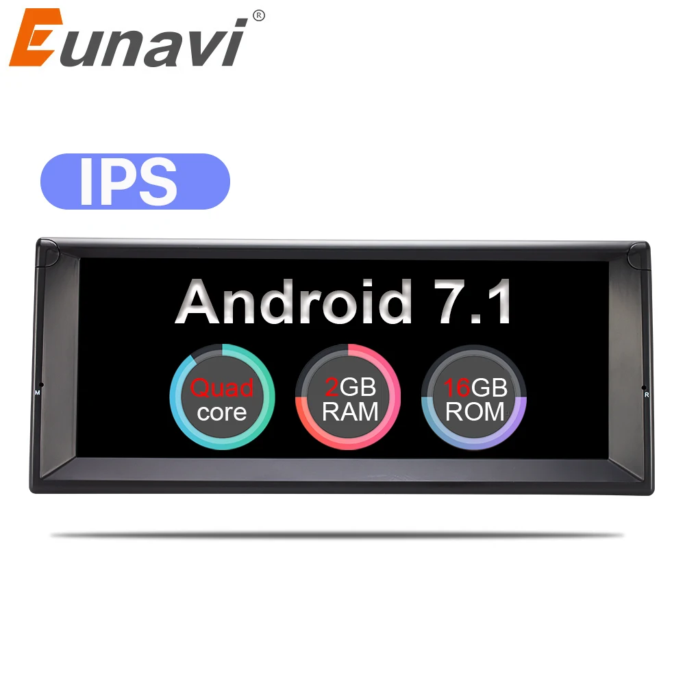 

Eunavi 10.2'' 1 Din Quad core Android 7.1 Car Radio GPS Stereo System For BMW/E39/X5/E53 Multimedia player IPS Touch Screen