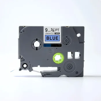 

10-Pack Compatible TZ 521 TZe-521 9mm 3/8" 8m Black on Blue Lamintated Label Tape Cassette for Brother P-touch Printer PT-E200