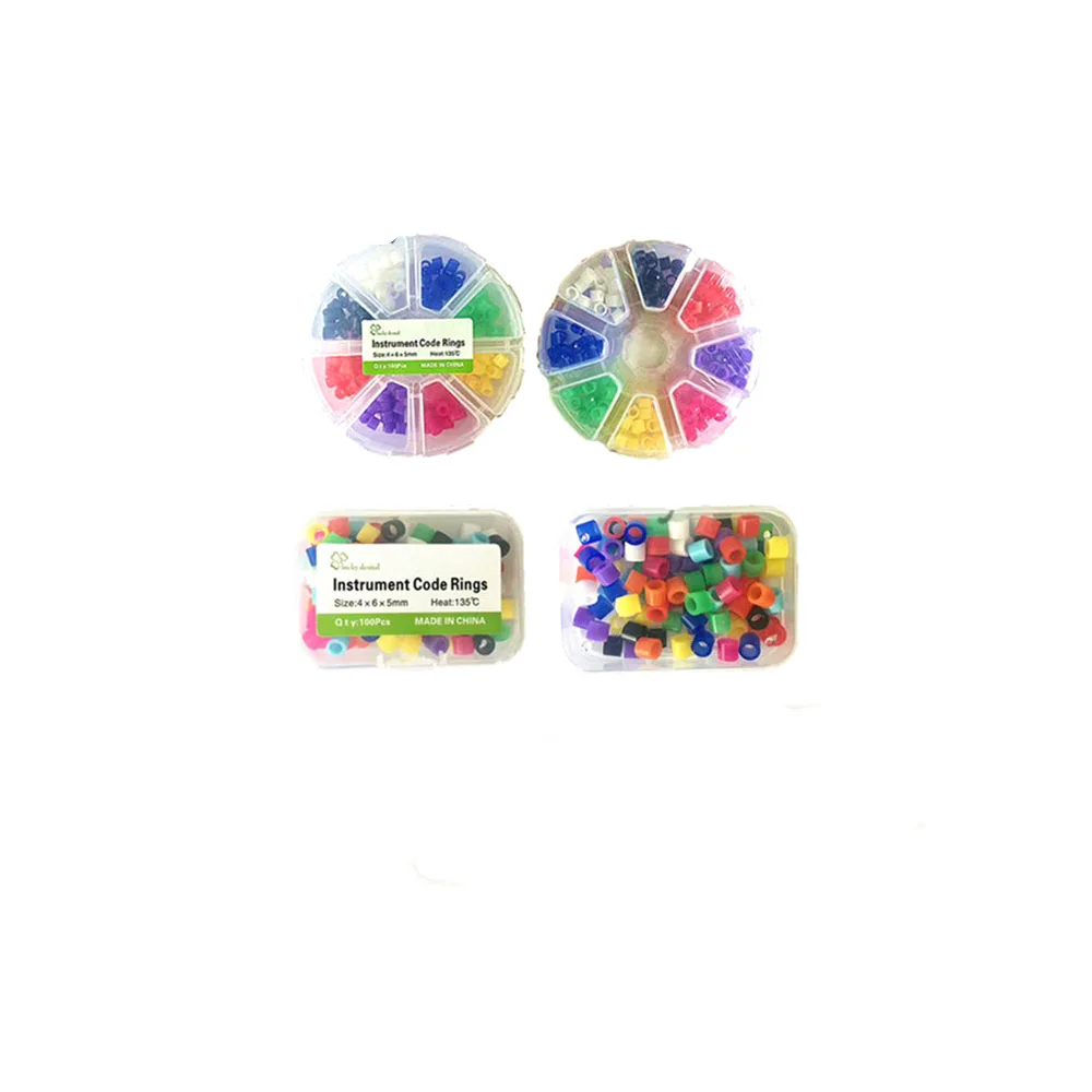 

200pcs Dental Silicone Instrument Color CODE RINGS autoclavableTool Asstd size 4X6X5mm Fully autoclavable to 135єC
