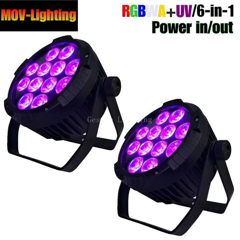 2 pcs Hi Quality Led Par Lights 12x18w Rgbwa+uv Stage light effect