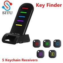 Беспроводной электронный брелок для поиска ключей напоминание с 5 брелоками приемники для потерянных ключей локатор сигнал для нахождения ключей#0903