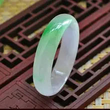 Льдом из Бирмы через плавающий зеленый овальный браслет нефритовый браслет Подвеска из воска нефрит браслет