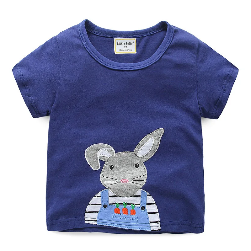 Г. Футболка для девочек детская футболка, одежда летний топ, футболка топы для девочек с принтом кролика Koszulki Roupa Menina, футболка Fille