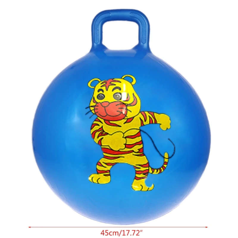 24" Gorgeous Inflatable Jump Ball Hopper Bounce Retro Ball With Handle Gift Outdoor Sports Toy Balls For Boy Girl