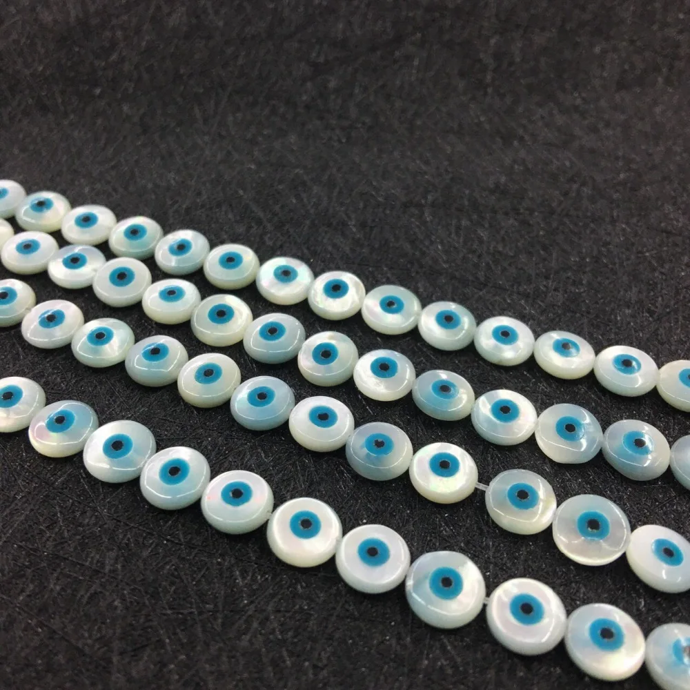 60pcs-lot-7mm-round-blue-Evil-Eye-MOP-Beads-Natural-round-Blue-evil-Eye-Mother-of