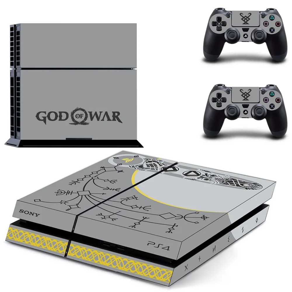 Виниловая наклейка God of War Kratos для консоли Sony Playstation 4 и 2 контроллера PS4|Наклейки| |