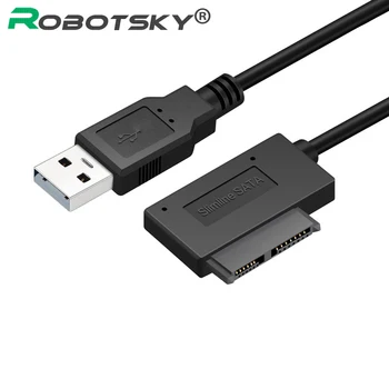 

USB 2.0 to Sata II 7+6 13Pin Adapter Converter Cable for hard disk drive Laptop CD/DVD ROM Slimline Drive