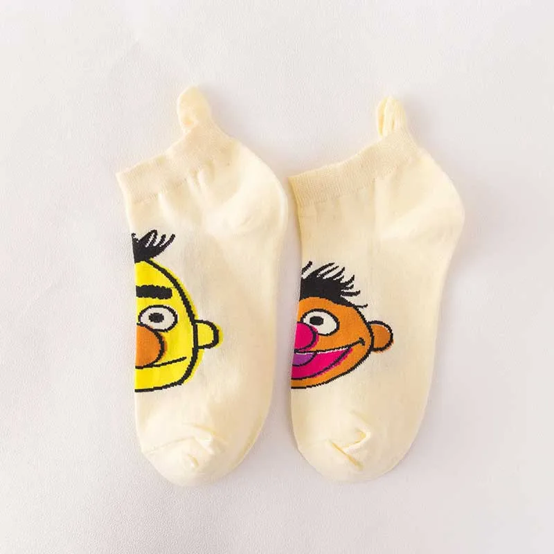 Короткие носки для отдыха с мелким носком, с персонажами из мультфильмов, с маленькими ушками, дышащие удобные хлопковые женские короткие носки, чулочно-носочные изделия - Цвет: 4