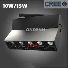 ONDENN светодиодный фонарь складной с регулируемой яркостью утопленные потолочные светильники CREE 10 Вт 15 Вт 20 Вт 30 Вт рельсовый прожектор освещение в помещении 5/10 головок