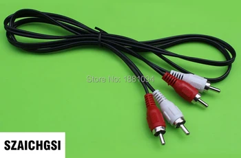 

SZAICHGSI wholesale 100pcs 2RCA Male to 2RCA Male Audio Video Extended AV Cable Cord For DVD HDTV Speaker Phone Plugs 1.2M