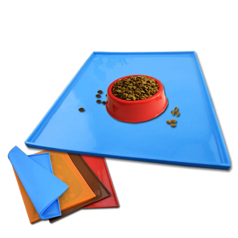 Pet Feeding Silicone Mat Pet Puppy Cat Feeder Food Water Drinking Mat