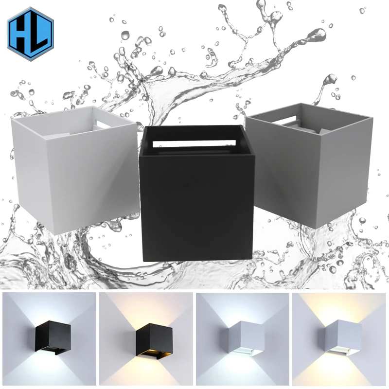 

6W 12W Modern Cube LED Wall Sconce ourdoor Waterproof fixtures Adjustable Beam Angle Wall Lamp Living Room Staircase Decoration