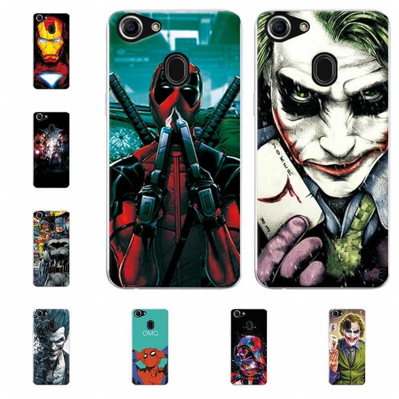 Очаровательный чехол для телефона Marvel Hero Captain America Oppo F7 Человек-паук Железный