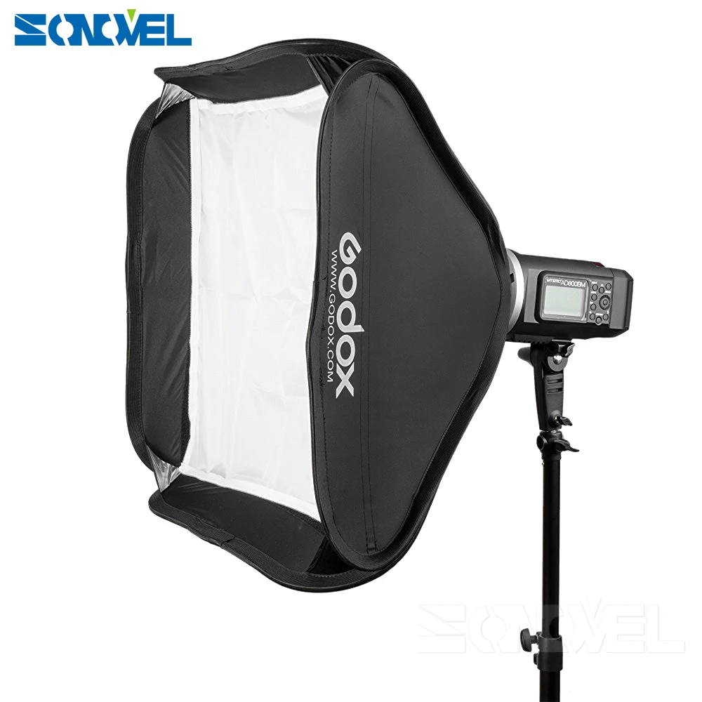 Godox 60x60 см 24 &quotx24&quot складной софтбокс рассеиватель вспышки Bowens Mount для AD600B AD600BM 60*60