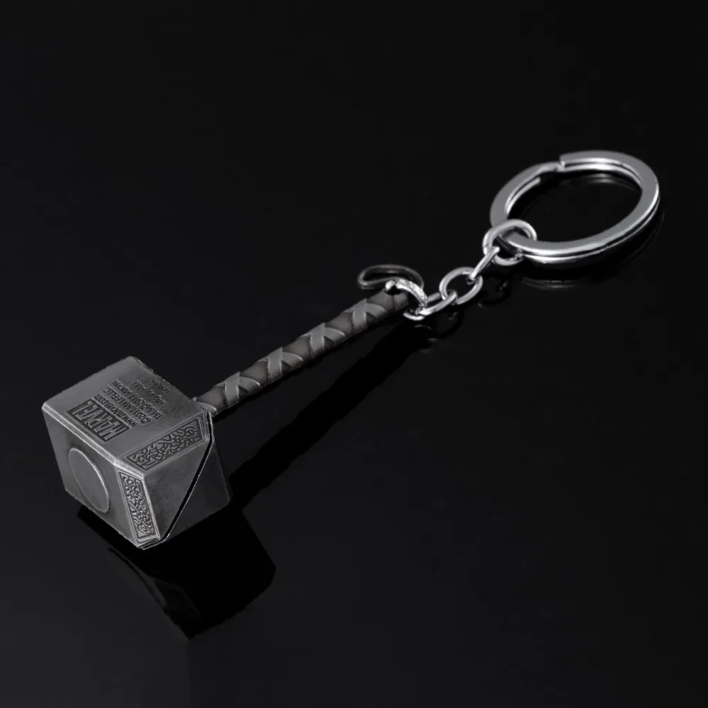 Темный мир Thor Hammer брелок автомобильные аксессуары брелок персонализированный подарок подвеска для ключей для фанатов Marvel металлическая пряжка для ключей