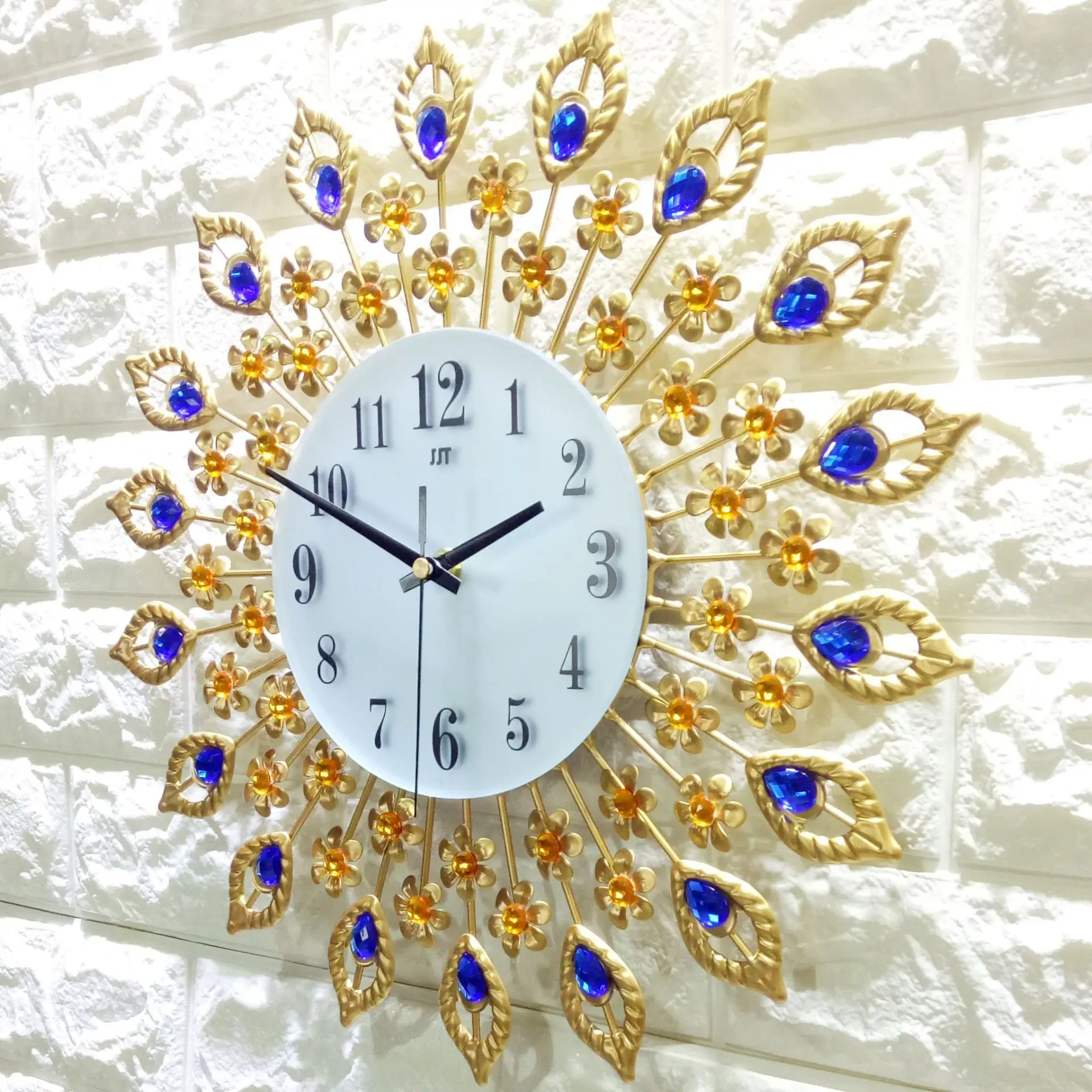 Настенные часы Павлин винтажные цифровые большие настенные часы кухонные украшения для дома аксессуары reloj pavo настоящие reloj винтажные часы