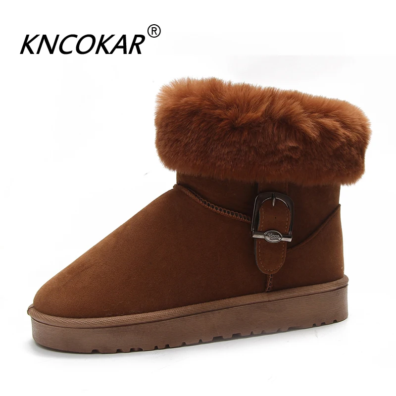 

KNCOKAR Women Boots New Arrival Women Winter Boots Warm Snow Boots Fashion Platform Shoes Women Fashion Ankle Boots S077