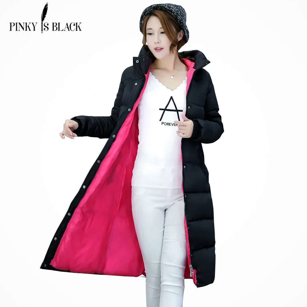 Kaufen PinkyIsBlack 2019 neue verdicken wadded jacke oberbekleidung winter jacke frauen mantel lange parkas baumwolle gefütterte kapuze jacke und mantel
