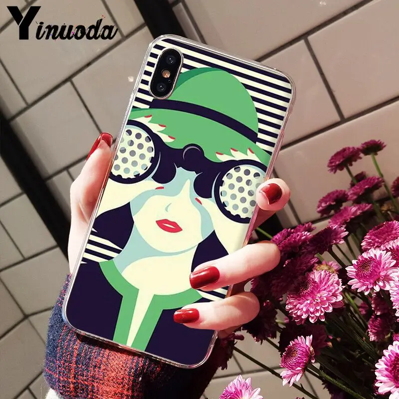 Fashion pop stripe lady