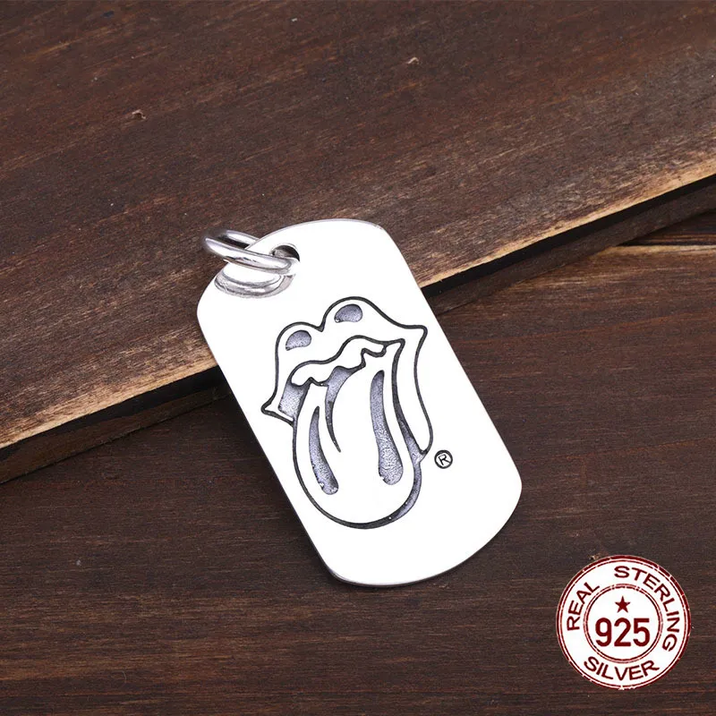 

925 sterling silver pendant jewelry punk wind wild letter cross retro hip-hop personality fashion couple styling tag to send hot
