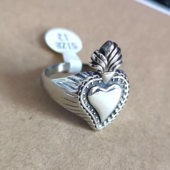 Модное кольцо в форме сердца с короной, ювелирные изделия из нержавеющей стали, ирландский кельтский узел, символ, байкерское обручальное кольцо для женщин, девочек SWR07731