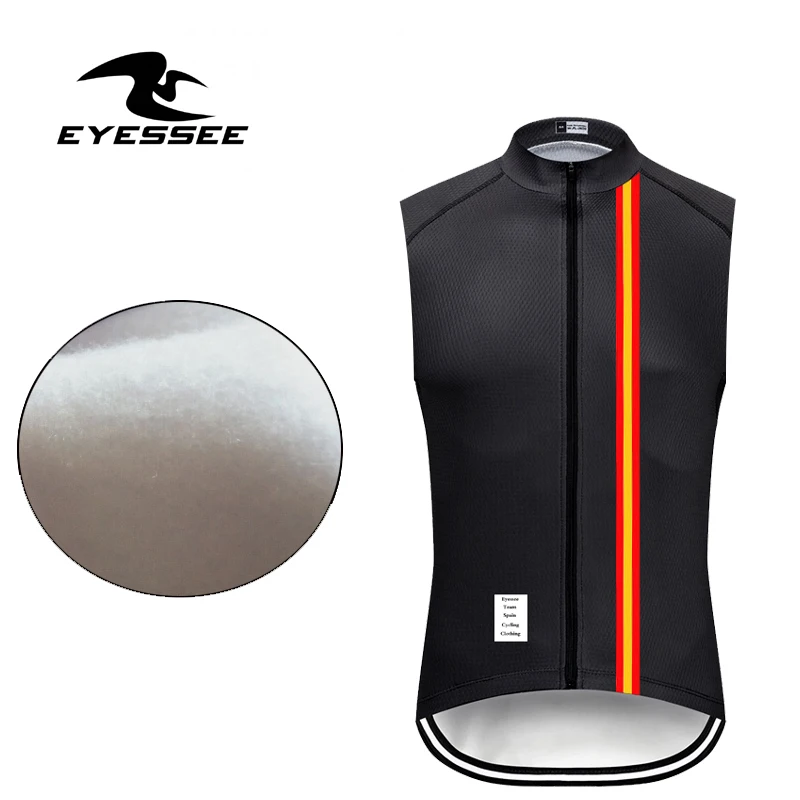 Профессиональный флисовый испанский жилет для велоспорта, мужской Eyessee, теплый зимний жилет без рукавов, Теплая Флисовая одежда для велоспорта