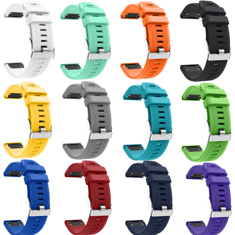 

Joyozy Watchband for Garmin Fenix 5 forerunner35 Multisport GPS Watch 22mm Sports Silicone Quick Release Wrist Band With Tools