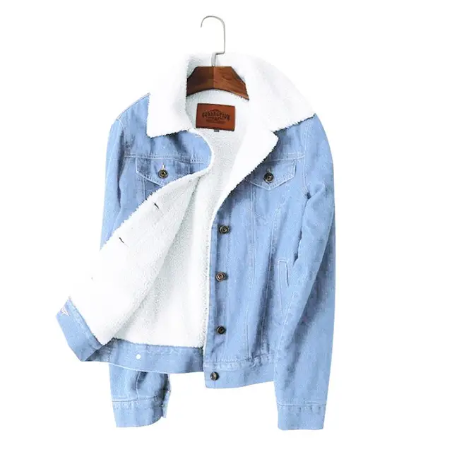 jean jacket with wool lining women's