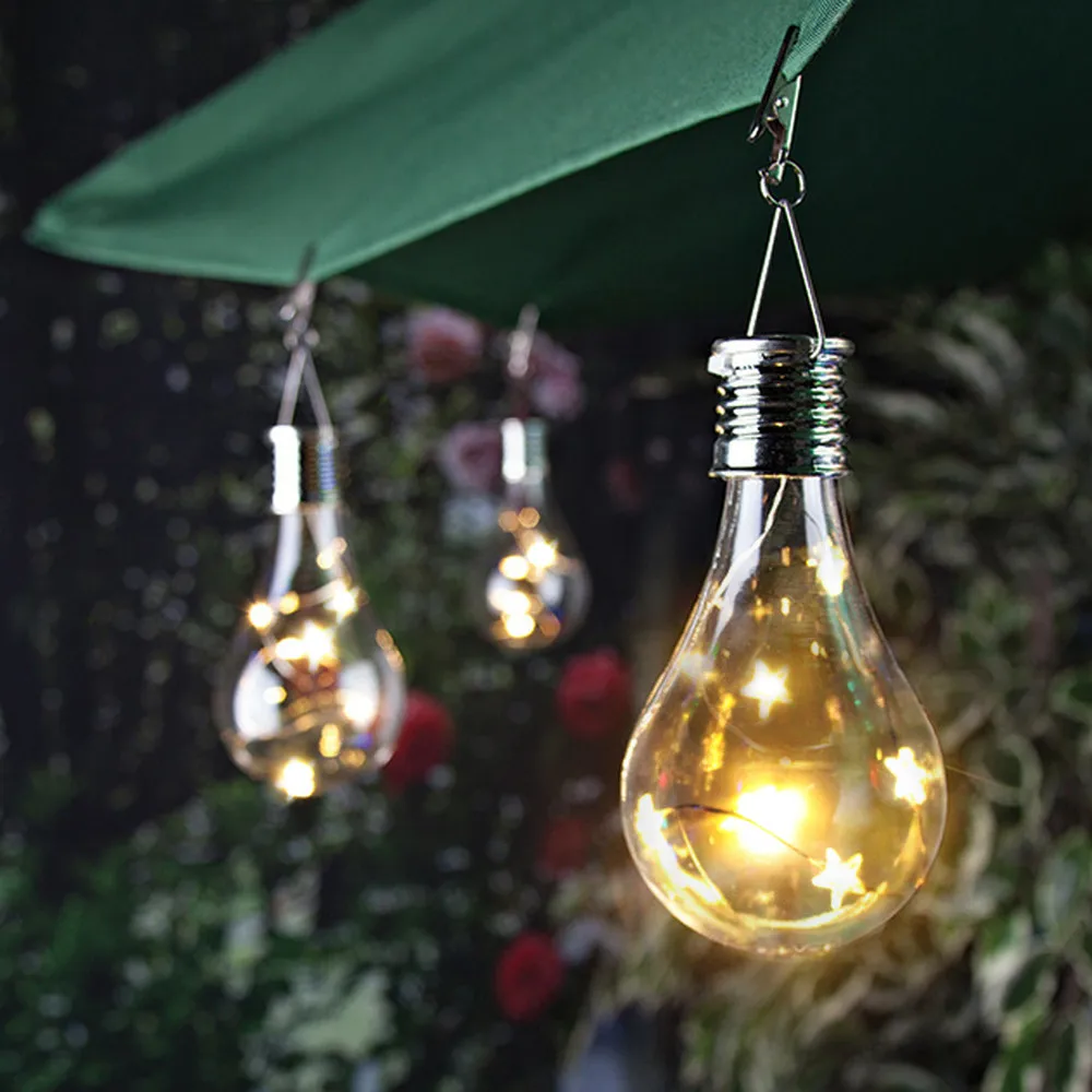 Solar Panels LED Waterproof Light Bulb Rotatable Outdoor Garden Lamp Camping Hanging Stars Decoration #10 | Освещение