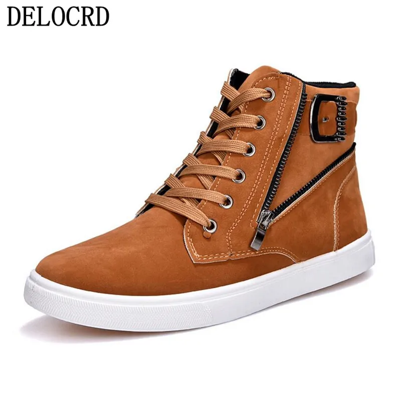 

2018 Autumn and Winter New Men's Martin Boots Belt Buckle Tide Men's Shoes Korean High Shoes England Wind Casual Men's Shoes