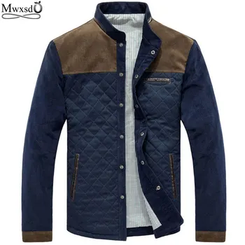 

Mwxsd brand Men slim fit Jacket and coat men's casual stander collar Jackets Casual Windcheater cotton jacket