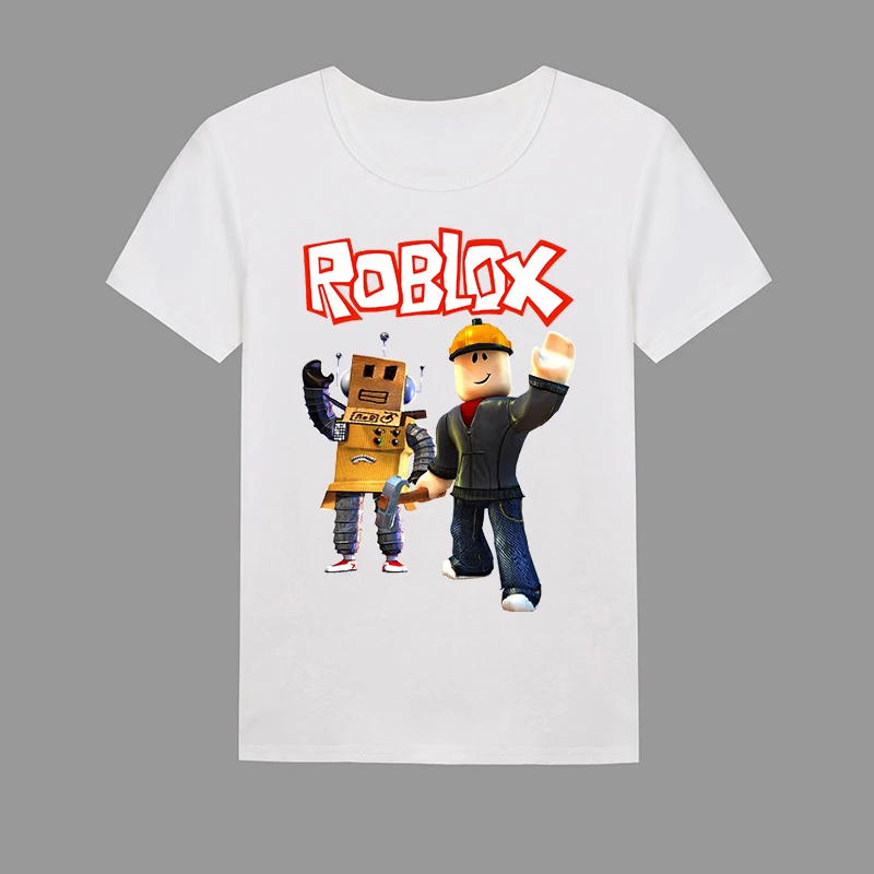 

Roblox Pattern O-neck Short Sleeve T-shirts Baby Boys Clothing Roblox High Quality Summer little girls clothing unicorn shirt