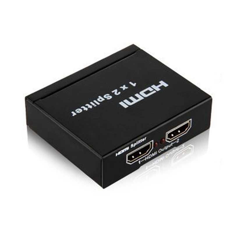 Разветвитель HDMI 1,3-HDMI переключатель 2 порта 1X2-1 HDMI источник на 2 экрана/FULL HD 1080 P/Поддержка 3D черный