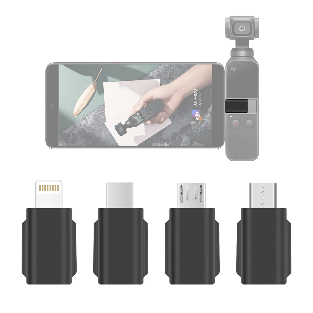 Type-C/Micro-USB положительный/обратный/для iPhone Осветляющий разъем адаптер порт для DJI OSMO Карманный карданный камеры аксессуары