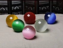 40mm quente vender asiático quartzo azul fundo olho de gato bola de cristal esfera