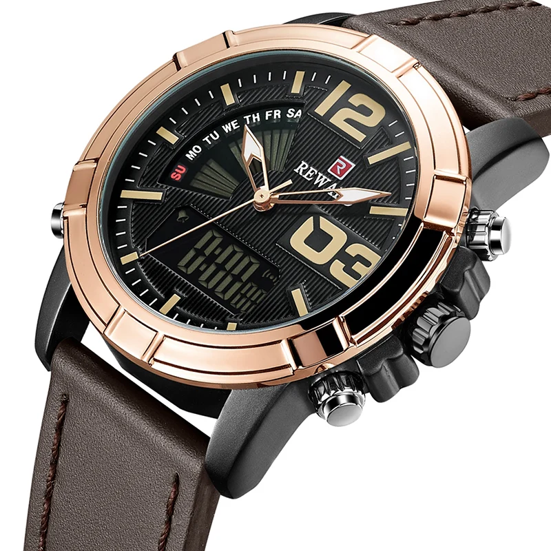 

Men Luxury Brand Waterproof Digital Quartz Watches Male Fashion Leather Casual Sport Wristwatch Military Clock Relogio Masculino