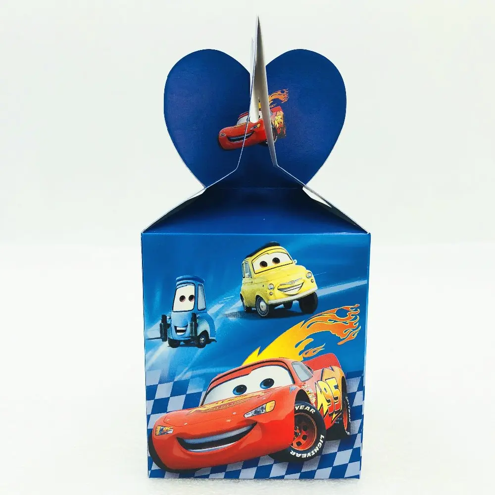 

6 pcs/set Lightning Mcqueen kids birthday party supplies Popcorn Box case Gift Box Favor Accessory Birthday Party decoration 1