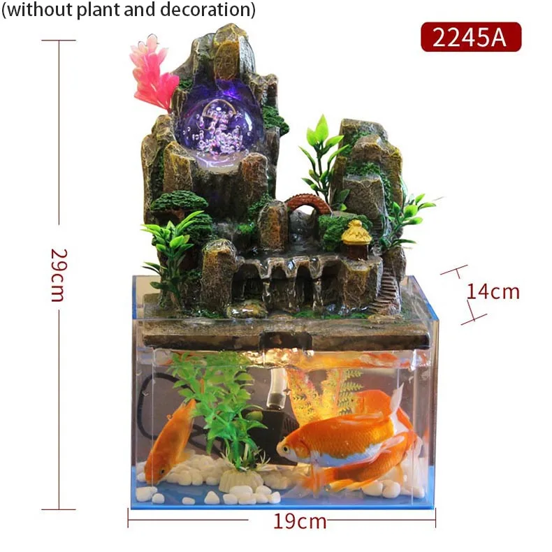 Креативные Скалистые воды фонтан аквариум офис настольные украшения микро пейзаж украшение домашний Декор Бизнес подарки - Цвет: 2245A