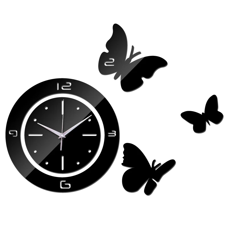 New fashion diy wall watches wall decoration Quartz diy wall clock multi-piece set mirror acrylic material wall clocks 