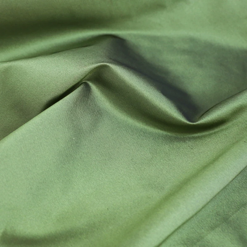 100*140 см качество пряжа окрашенная шелковая Тафта Ткань армейский зеленый