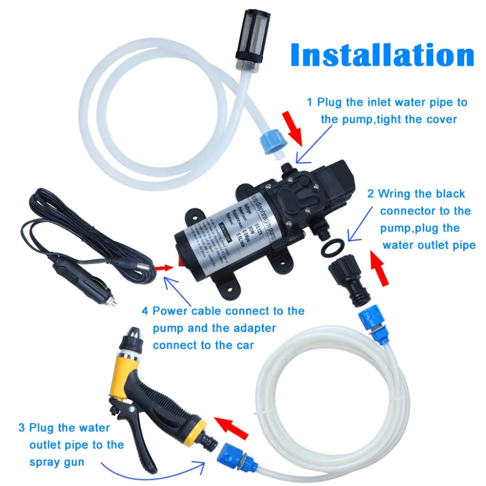 High Pressure Electric Car Wash Pump Kit (9)