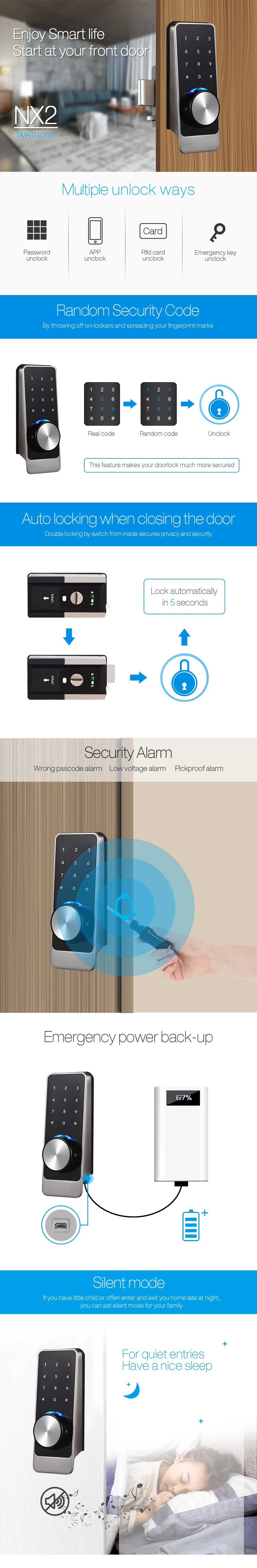Водонепроницаемый умный дверной замок с приложением, Wifi, интеллектуальный пульт дистанционного управления, дверной замок с Bluetooth клавиатурой, цифровой дверной замок для домашнего отеля