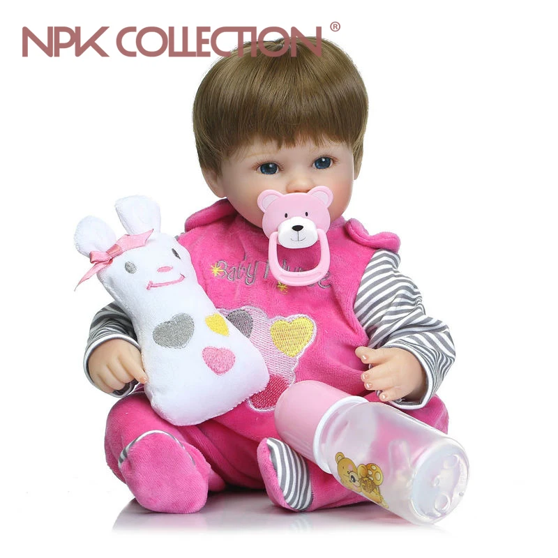 

NPKCOLLECTION 40cm soft silicone vinyl reborn baby girl dolls bebes reborn bonecas soft baby birthday gift girls brinquedos