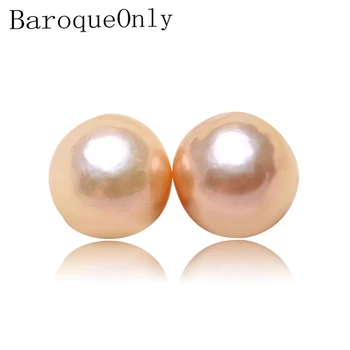 

Edison baroque AAA natural pearl round beads freshwater purple pink golden pearl for diy drop earring jewelry making 10-11mm