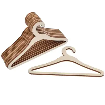 

Lot 10 Pcs Wooden Cloths Hangers Coats Jackets For Dolls Wooden Hangers for American Doll (15 cm # 1)